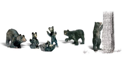 Figuras Maqueta Escala Ho Woodland Scenics Black Bears