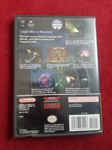 Imagen 2 de 5 de Luigui Mansion Videojuego Gamecube Totalmente Original