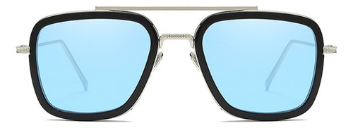 Lentes Matsuda De Sol Gafas Tony Stark Iron Man Mas Estuche Varilla Plata Diseño Azul/plata