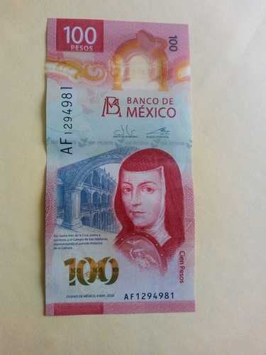 Billete De 100$ Sor Juana Serie Af