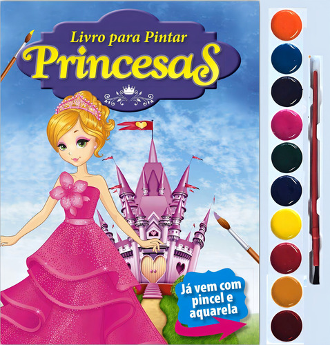 Livro Para Pintar Com Aquarela Princesas, De Editora Online., Vol. 1. Editorial Online, Tapa Mole En Português, 2020