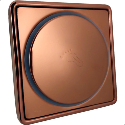 Tampa Ralo Click Rose Gold 10x10 E Porta Grelha Inox 304 Kit