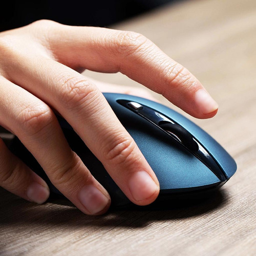 Imagen 7 de 11 de Mouse Inalámbrico Silence Click Klipxtreme Kmw-400bl Azul