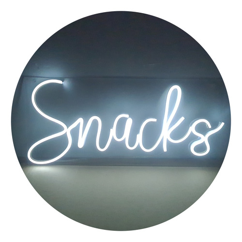 Letrero Neón Led Snacks - Para Negocios Emprendedores