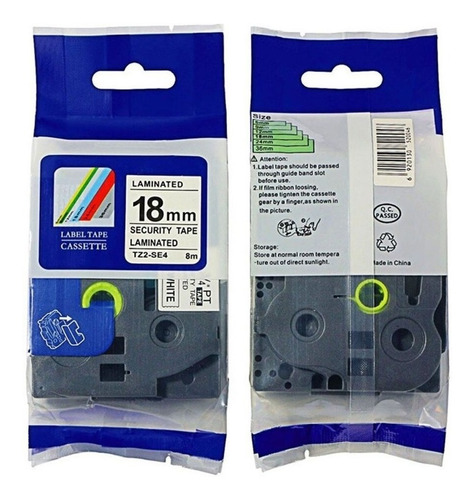 Cinta Seguridad Laminada Fits Brother Tze Se4 Inviolable