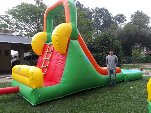 Inflable Acuático Rampa 8x3m California Peloteros Verde (Usado)