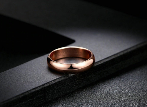 Imagen 5 de 9 de Anillo Compromiso Argolla Clásica Rose Gold Boda Regalo