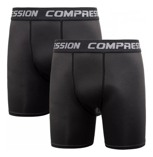 2 Licra Deportiva Shorts Gym Short Compresión Bolsa Celular