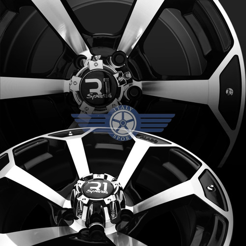 4 Rines 16 Off Road 5-120 Amarok S10 Chevelle Blazer Black Machine