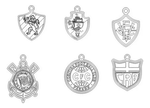 Pack Projeto Vetor Chaveiros Cnc Laser Futebol Decoração