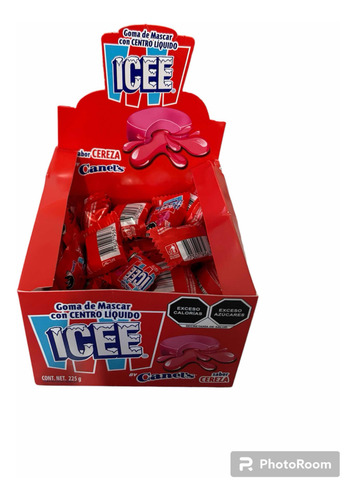 Icee Goma De Mascar Con Centro Líquido Sabor Cereza