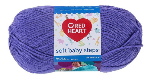 Estambre Acrílico Suave Liso Soft Baby Steps Red Heart Coats Color 9536 Light Grape