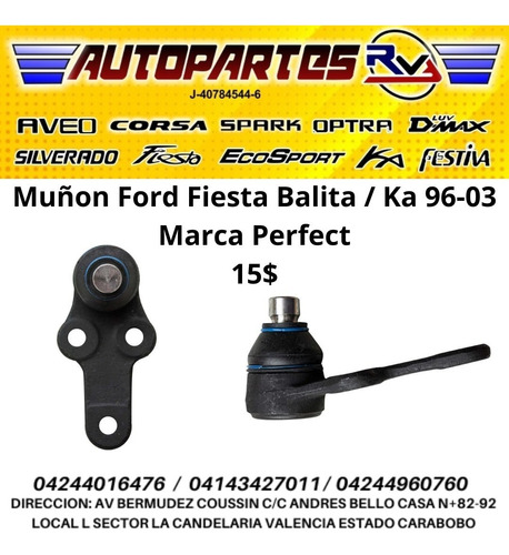 Muñon Inferior Ford Ka 01-07 Fiesta Balita 96-03 