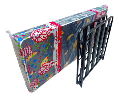 Cama Plegable 1.5 Plaza 190 Cm X 100 Cm + Colchón 8 Pulgadas