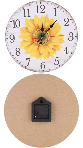 Natudeco Reloj De Girasol Reloj De Pared Vintage Para Decora