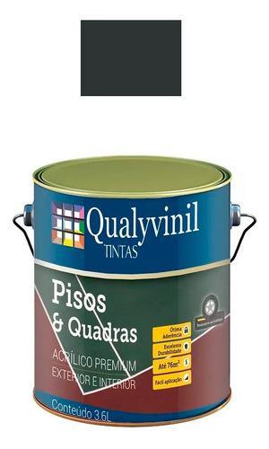 Pintura Para Piso 3,6 L Premium Mate Lavable Qualyvinil