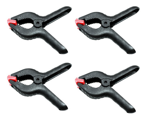 Imagen 2 de 8 de Set 4 Pinzas Broches 4inch Clamp Soporte P/ Fondo Tela Papel