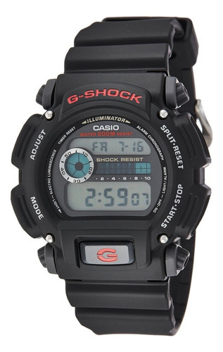 Reloj Casio G-shock Illuminator Hombre Dw-9052-1vdr Sumergible 200 Metros Con Cronometro Y Mas