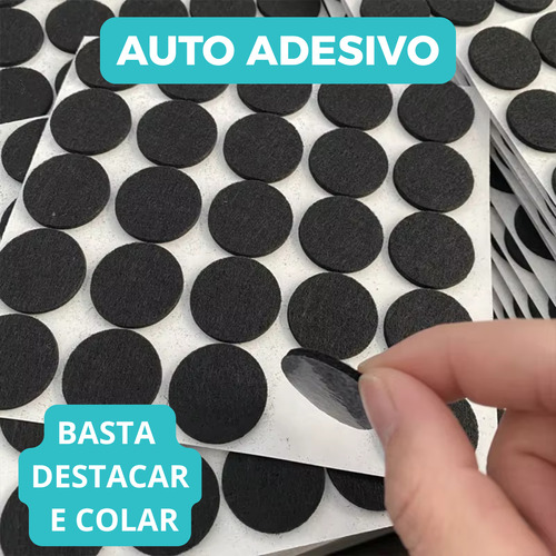 Kit 32 Protetores Feltro Adesivo Pé De Mesa E Cadeira Moveis