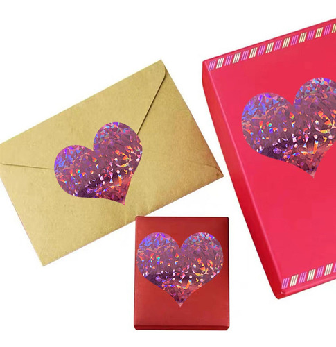 2 X 500 Pegatinas De Corazón En Rollo De Pegatinas De Amor