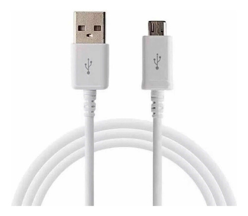 Cabo De Carga E Dados Micro Usb V8, 1m, Branco