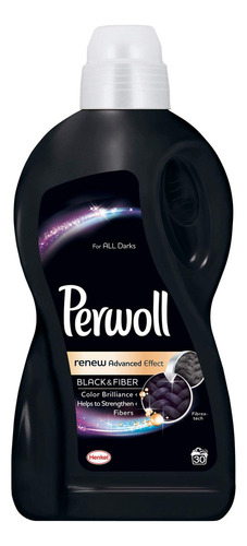 Perwoll Renovar Detergente Liquido Negro Y Fibra negro, 1,8