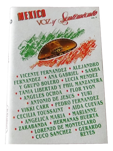 Mexico Voz Y Sentimiento Vol. 2 Cassette 1991 Sony Music