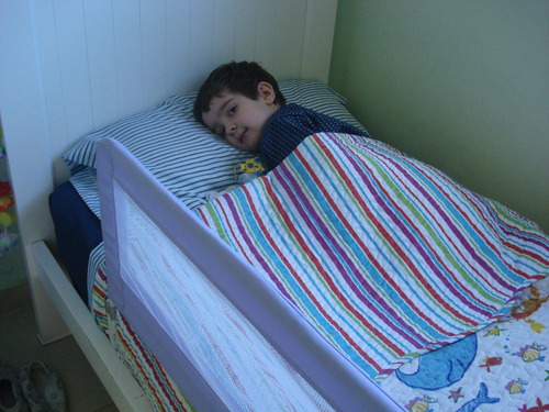 Imagen 5 de 8 de Baransik - Baranda Para Cama Infantil Con Funda Vs Colores