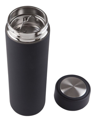 Imagem 4 de 4 de Garrafa Termica Emborrachado Difusor Inox Azul 500ml
