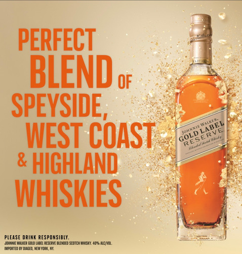 Kit 3 Unidades Johnnie Walker Gold Label Reserve 750ml