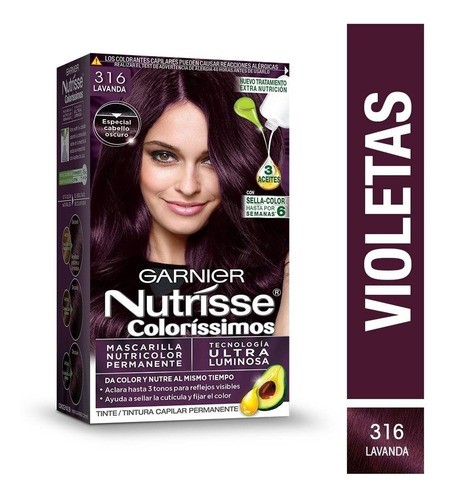 Tinte Para Cabello Garnier Nutrisse Coloríssimos 316 Lavanda
