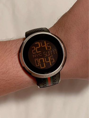 Gucci Sport Digital 44mm , Aço , Borracha , Promocao!!!