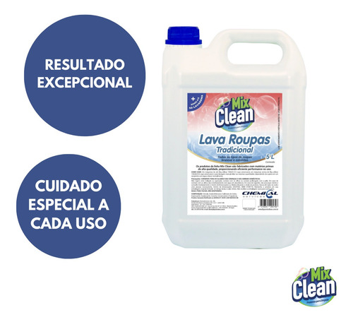 Sabão Lava Roupas 5 L Concentrado Roupas Brancas E Coloridas