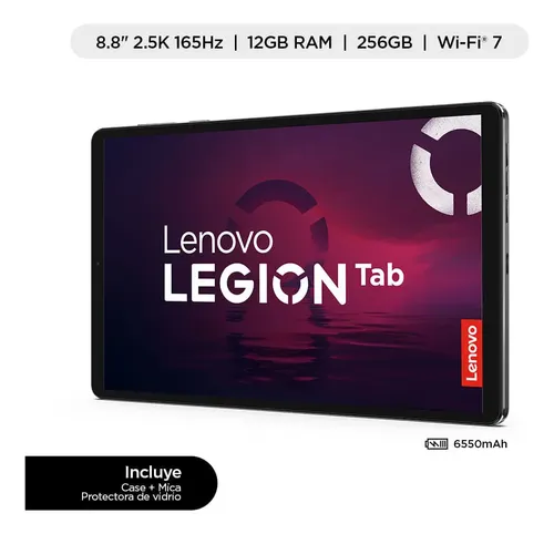 Tablet Lenovo Legion Tab De 8.8 Pulgadas – Pantalla WQXGA, Snapdragon 8 Gen 3, 12 GB RAM, 256 GB, Android 14, Ideal Para Juegos Y Portabilidad