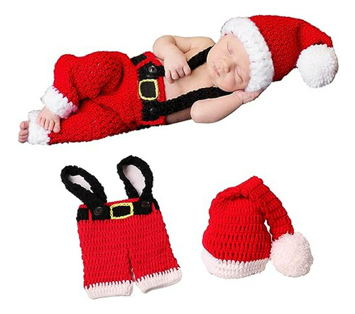 Gorro Navidad Bebé - Adorno Fotos Recién Nacidos