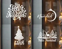 Comprar Vinilos Navidad Vidrieras Comercios Felices Fiestas Local