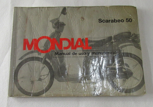 Manual De Uso Y Mantenimiento Mondial Scarabeo 50, Usado