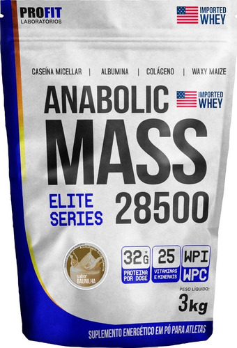 Hipercalórico Anabolic Mass 28500 3kg - Profit Labs