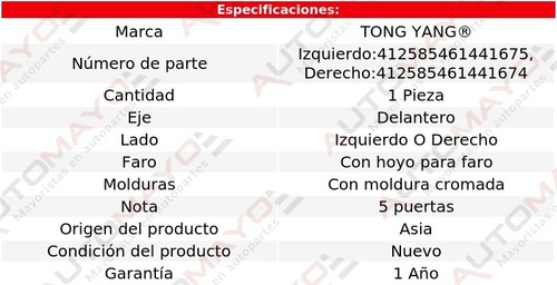 1/ Rejilla Defensa Delantera Tong Yang Grand I10 2018-2020