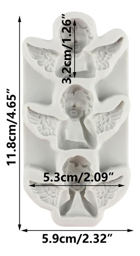 3d Angel Baby Silicone Fondant Molds Querubín Caramelo Molde