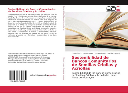 Libro: Sostenibilidad De Bancos Comunitarios De Semillas Cri