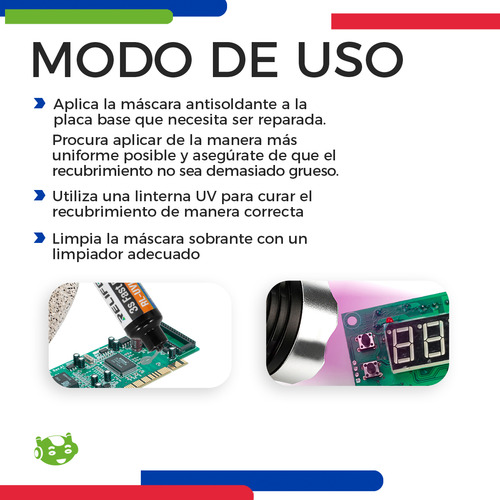 Máscara Antisoldante Uv Color Transparente Slim Company Compatible Con Luz Ultravioleta Para Reparar Placas Pcb Aislante Precisa Y Segura Ideal Para Técnicos En Electrónica Y Reparaciones Finas