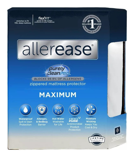 Protector De Colchón Aller-ease Maximum Allergy, Individual