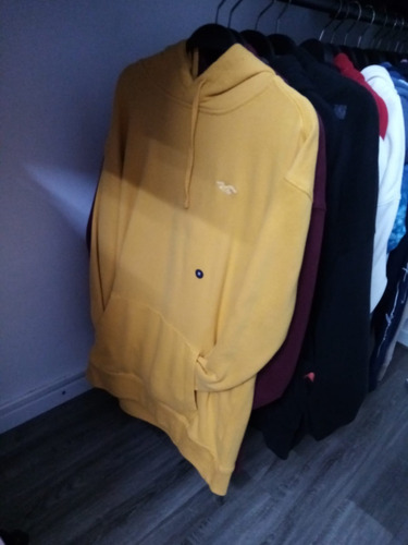 Imagen 5 de 10 de Sudaderas Buzo Con Capucha Logo Bordado Hollister