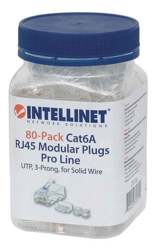 Intellinet - Plug Rj45 Cat 6a Utp Solido Pro 80 Pzas