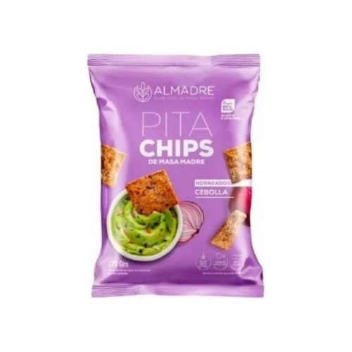 Snack De Masa Madre Pita Chips Almadre Sabor Cebolla 170gr
