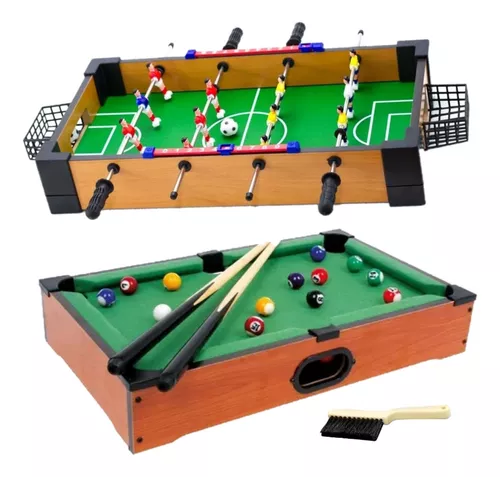 Mesa de Bilhar Mini Sinuca Snooker Portátil 31x51cm Completa com