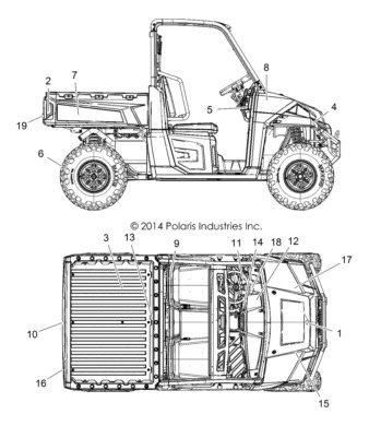 Polaris Box Decal, Right, Rgr 4x4, Genuine Oem Part 7180 Pxf