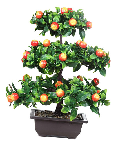 Bonsái De Árbol Frutal Artificial, Centro De Mesa Manzana
