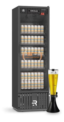 Cervejeira Porta Vidro Vcce400pvpp 220v E Chopeira 3,5l Cor Preto